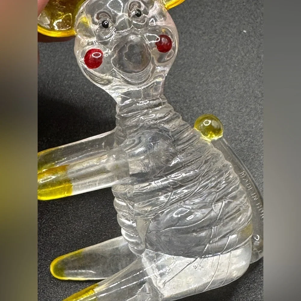 VTG  1976 Crystalite Pet MOUSE ONLY Lucite Acrylic Christmas Ornament Hong Kong